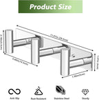 Wall Mounted Coat Rack-3 Hooks, Heavy Duty Stainless Steel Hook Rail for Towel Coat Hat Purse Bag Jacket, Towel Hooks for Entryway Bathroom Kitchen (Glossy 3 Hooks - 1 Pack)