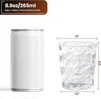 Shatterproof BPA Free Plastic Drinking Glasses, 8 oz Glacial Pattern Reusable Cups Unbreakable Tumblers for Wine, Cocktails, Beer, Juice & Whiskey - Dishwasher Safe, Set of 4