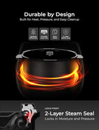 CUCKOO CRP-P0609S 6-Cup (Uncooked) / 12-Cup (Cooked) High Pressure Rice Cooker & Warmer with Nonstick Inner Pot, 12 Menu Options, Fuzzy Logic Tech, 3 Voice Guide, Auto Clean (Black/Copper)