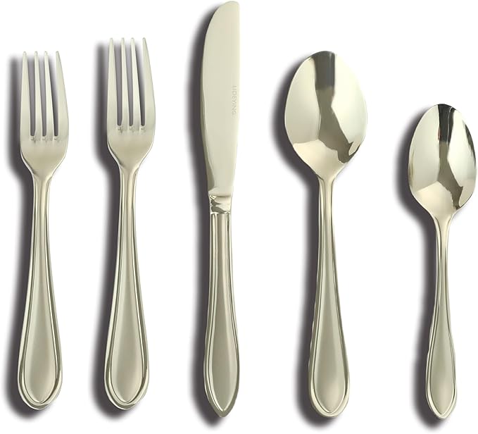 Silverware Set, 60-Piece Stainless Steel Flatware, 18/0 Stainless Steel Utensils, Dishwasher Safe, Modern Tableware for Home & Kitchen Dining