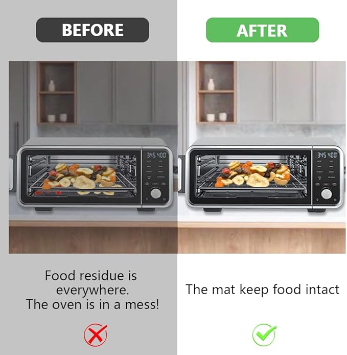 for Ninja Foodi Reusable Air Fryer Liners 12x12inch Non-Stick，Bottom of Toaster Oven Mat,3x Liners + 3x Mesh Sheets, Baking/Microwave/Grill,450°F,Pre-Cut Square for SP101/SP201/SP301/SP351