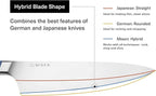 Misen 8" Chef Knife – High Carbon Japanese AUS-10 Stainless Steel – Hybrid German & Japanese Blade – Precision Kitchen Knife for Professionals & Home Cooks – Ultimate Cutting Performance - Black