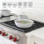 TECHEF - CeraTerra, 5 Qt / 12-in Ceramic Nonstick All Purpose Chef Pan with Cover, (PTFE and PFOA Free Ceramic Exterior & Interior), Oven & Dishwasher Safe, Made in Korea, Grey/Silver (5 Qt Chef Pan)