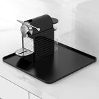 Silicone Coffee Mat,16"×16" Waterproof Heat Resistant Bar Mat for Espresso Machine Station Accessories,Non Slip Dish Drying Mat for Kitchen Counter,Home Decor Essentials,Black