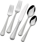 Mikasa, Virtuoso Frost Flatware Service for 12, 65 Piece Set, 18/10 Stainless Steel, Silverware Set with Serving Utensils