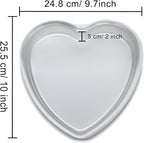 9 Inch Heart Shaped Cake Pan Set of 2, Aluminum,2 Inch Deep, Heat-Resistant Baking Cake Pan for Wedding, Party, Family Occasions, Chocolate, Bread. (9 x 2 Inch,Set of 2)