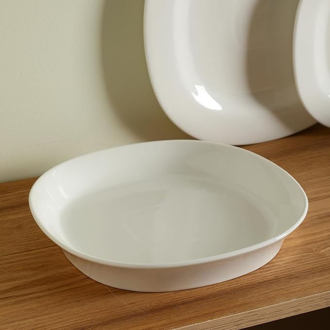 Stone Lain Quadro 4-Piece Pasta Bowl Set Porcelain, White