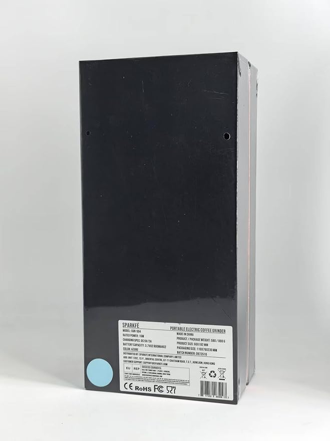 Portable Electric Coffee Grinder, Rechargeable Handheld Grinder with Stainless Steel Conical Burr, Adjustable Grind Settings, for Espresso, Moka, Pour Over, French Press, Cold Brew, Azure