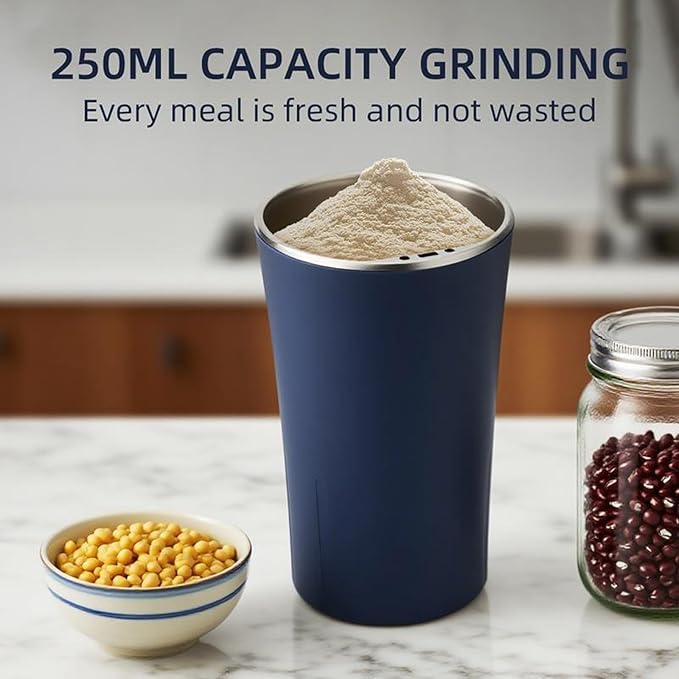 Electric Coffee Grinder, CoffeeBean and Spice Grinder,300w powerful power portable With Heavy-DutyStainless Steel Grind Blades