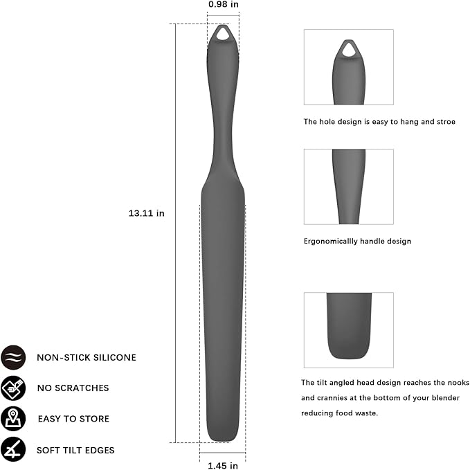 Silicone Blender Spatula, Slim Blade Scraper Accessory Designed for Vitamix Blender Blades1