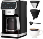 Gevi 12-Cup Programmable Coffee Maker with Touch Screen & Reusable Filter,Smart Drip Coffee Machine with Anti-Drip System, Perfect for Home,Iced Coffee