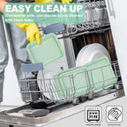 4 Pcs Layer Cake Pans Set, 6 Inch Rainbow Cake Baking Pans,Silicone Cake Molds for Mother's Day Pizza Vegetable Pancake Quiche and Resin Crafts (Square)