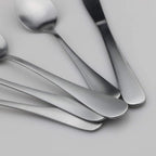24-Piece Stainless Steel Flatware Set, Matte Silver Finish, Service for 4