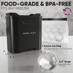 Berlinzo Premium Clear Ice Ball Maker Mold - 2 Large 2.4" Crystal Clear Ice Balls for Whiskey, Cocktails & Bourbon, Easy-to-Remove Ice Sphere Mold - Storage Bag Included (Non-Electric)