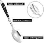 Silverware Set For 12 with Two Rivets, Vintage 60-Piece Everyday Flatware Set with Black Bakelite Handle, Stainless Steel Cutlery Set, Dishwasher Safe, Knives Spoons and Forks Set