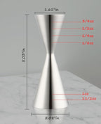 Silver Double Jigger Premium Japanese Style Slim Measuring 2 OZ 1 OZ Jigger,Double Cocktail Jigger,Japanese Jigger Bar Tool for Bar Home Party Wine Drink(304 SS)