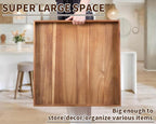 Extra Large Square Wood Tray, Generously 22" Acacia Serving Trays for Large Ottoman Coffee Table, Giant Square Shape Sofa Tray with Handles, Kitchen Organizer Storage Trays Huge Counter Serveware