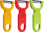Original Vegetable Fruit Peeler Carbon Steel Blade 3 Pack Red/Green/Yellow…