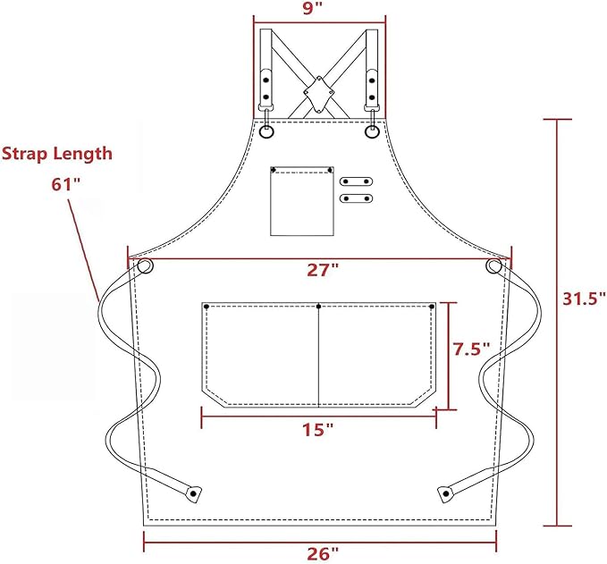 AFUN Chef Aprons for Women Men with Large Pockets, Cotton Canvas Cross Back Water Repellent Work Apron, Size M to XXL (Greygreen)
