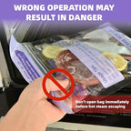 10Pcs Microwave Steamer Bags - Steam Cooking Bags for Food, Vegetables, Potatoes and Meat - Microwave and Freezer Safe - 7.9in X 8.9in