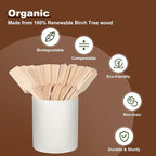 Bokon 600 Pieces 6.3 Inch Coffee Stir Sticks Wooden Kayak Paddle Shaped Sticks Coffee Stirrers Wood Wooden Stirrer Hot Cocoa Stir Sticks for Tea, Honey, Hot and Cold Drinks