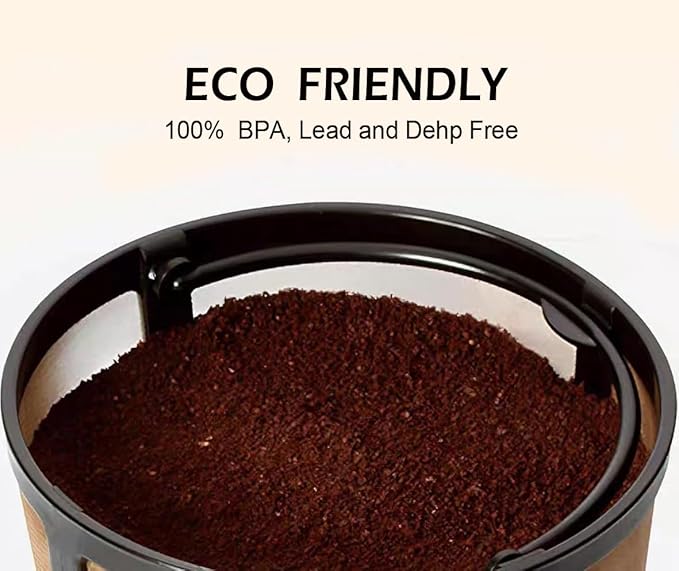 Reusable Coffee Filter for Mr. Coffee 10-12 Cup Coffee Makers, Stainless Steel Mesh Filter Basket Replacement, Washable & Dishwasher Safe, Eco-Friendly Paper Filter Alternative (2 Pack)