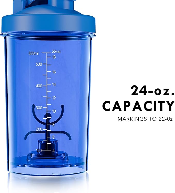 Electric Shaker Bottle USB C Rechargeable Protein Shaker Bottle Shaker cups for Protein Shakes Mixer with 24oz BPA Free Tritan Meal Replacement Shakes Made with Tritan Portable Blender Cup (Blue)