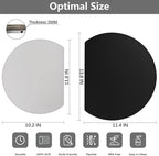 ZVP Thick Silicone TPU Cutting Board Mats for Kitchen, Flexible Rubber Cutting Boards, Anti-Slip Cutting Mats, Semicircle Chopping Board, BPA Free Dishwasher Safe, 2 Pieces