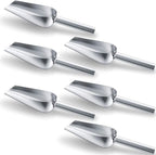 Mudder 6 Pack 6 Ounce Small Stainless Steel Ice Scoop Metal Mini Candy Little Sugar Cream Scoop for Home Kitchen Food Jars Coffee Beans Bar Buffet