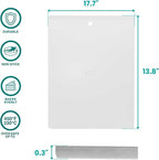Baker's Secret 2pcs Large Flat Cookie Sheet 18" x 14" Aluminum Flat Baking Sheet, Extra Thick -2.7mm- 100% Recycled, Half Sheet with hanging hole - The Natural Aluminum Collection