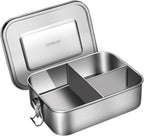 UPTRUST Leak Proof Stainless Steel Bento Container for Lunch, 40oz Bento Lunch Box for Kids or Adults, 3 Compartment Packing Box for Meal Fruit Snack (40OZ/1200ML)