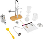 Belgian/Belgium Luxury Royal Family Balance Syphon Coffee Maker Coffee Pot Unique Gravity Vintage Coffee Maker 13.53oz Beautiful Turkish Coffee Maker Vacuum Brewing System (Silver)