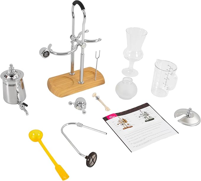 Belgian/Belgium Luxury Royal Family Balance Syphon Coffee Maker Coffee Pot Unique Gravity Vintage Coffee Maker 13.53oz Beautiful Turkish Coffee Maker Vacuum Brewing System (Silver)