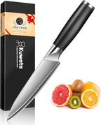 Kuwata Japanese Utility Knife, 5 inch Handcrafted VG10 Stainless Steel Paring Knife, Professional Japanese Kitchen Knives with Ergonomic Handle Grip and Gift Box