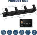VAEHOLD Hat and Coat Wall Mount Rack - 4 Hooks for Robes, Bags, Keys, and Towels - Bathroom Towel Hanger Organizer -Black