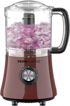 Electric Vegetable Chopper & Food Processor, 3 Cup Capacity, For Mincing, Emulsify and Puree, Burgundy
