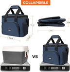 OPUX Soft Cooler Bag, Insulated Collapsible Lunch Cooler Bag for Men Work Camping Beach Travel, Portable Soft Sided Leakproof Waterproof Large Lunch Bag Box with Shoulder Strap 18 Cans, Navy Blue