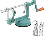 Apple Peeler Corer, Long lasting Chrome Cast Magnesium Alloy Apple Peeler Slicer Corer with Stainless Steel Blades and Powerful Suction Base for Apples and Potato(DeepGreen)