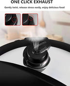 12 In 1 Electric Pressure Cooker With 24-Hour Reservation Function, Slow Cooker, Rice Cooker, Wok, Cake, Yogurt, Etc., 6 L, Stainless Steel/Black.