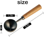 Coffee Scoop For Ground Coffee 2 Tablespoon,Coffee Beans And Tea,304 Stainless Steel Coffee Spoon With Nature Walnut wood Handle,Ink Black (With A Burlap Cord &Thickened Storage Bag)