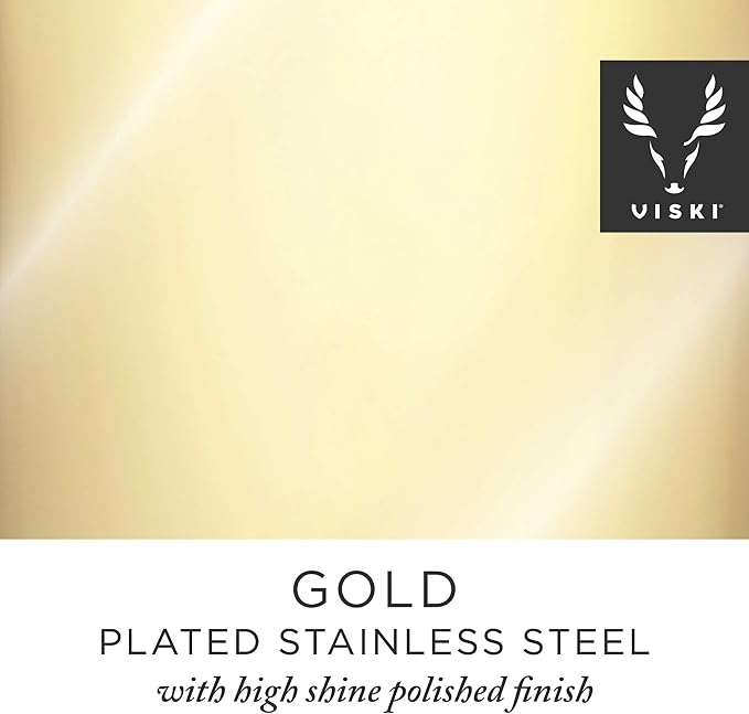 Viski Parisian Cocktail Shaker for Cold Brew Cocktails, Margarita, Espresso Martini, Contoured High Shine Polished Stainless Steel Martini Shaker, Home Bar, Bartender Gifts, 25 oz, Set of 1, Gold