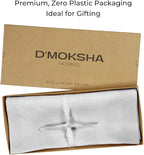 D'Moksha Homes Linen Silver Grey Table Runner 90 Inches Long - 100% Pure Linen 14 x 90 Inch Table Runner for Dining, Summer, Fall and Halloween - Machine Washable