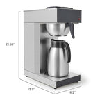 SYBO Commercial Coffee Makers 12 Cup, Drip Coffee Maker Brewer with 74Oz thermal carafe, Stainless Steel Cafetera SF-CB-1AA