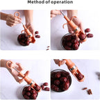 Red Dates Corer, Jujube Pitter Multifunctional, Portable Fruit Core Remover with Unique Design Fruit Core Remover for Red Dates, Pear, Cherry, Jujube (Orange)