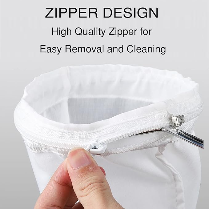 Nut Milk Bag Strainer, Strainers Fine Mesh Bags, Reusable Cheese Cloth Bag for Straining for Filter Juices, NutMilk, Cheese, Honey, Butter, (L-Size*5/ Excluding Bracket)