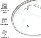 Nuwave 12pc Forged Lightweight Cookware Set, G10 Healthy Duralon Ceramic Ultra Non-Stick Coating, Vented Tempered Glass Lids, Stay-Cool Handles, Induction-Ready & Works on All Cooktops, PFAS Free