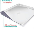 Baker's Secret Commercial Grade Baking Sheet 2x Aluminum Sheet 15" x 11, 100% Recycled, Cookie Sheets for Baking, Baking Pan, Baking Tray for Oven - The Natural Aluminum Collection