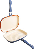 Mundial 12-Inch Take-A-Part Double Skillet – Nonstick Ceramic Coated Frying Pan for All Stovetops (Gas, Electric, Induction, Ceramic) – Dishwasher Safe with Extra Silicone Seal