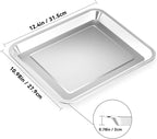 2 PCS Stainless Steel Baking Tray Pan Compatible with Cuisinart Toaster Oven Tray,Suitable for Cuisinart Air Fryer TOA-060 and TOA-065, Cookie & Bread Baking Sheet Pan (12.4x10.06 inch)…