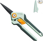 PrunePro Garden Scissors Pruning Shears Sharp Stainless Steel Non-Stick Teflon Coating Blade for Precise Cuts Garden Snip Bonsai Clippers for Plants Rose Flower 3 Pack